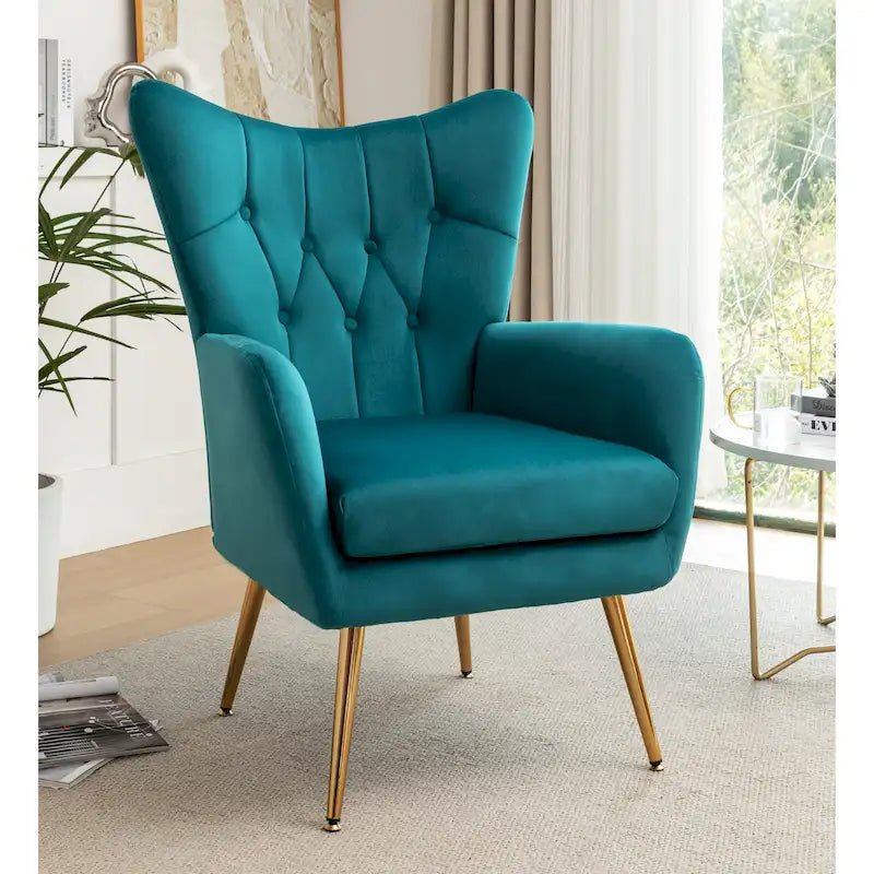 Mid Century Wingback Upholstered Accent Chair