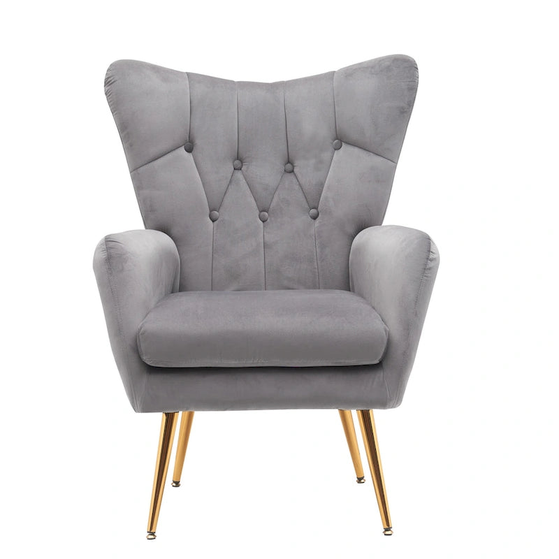 Mid Century Wingback Upholstered Accent Chair