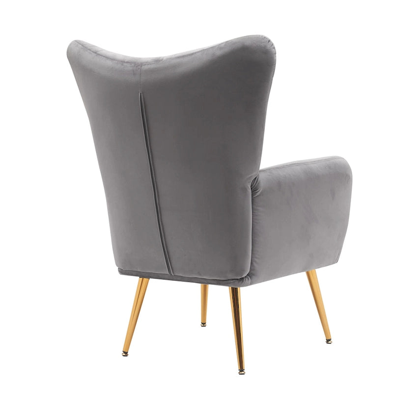 Mid Century Wingback Upholstered Accent Chair