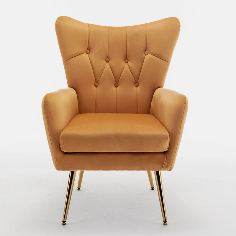 Mid Century Wingback Upholstered Accent Chair