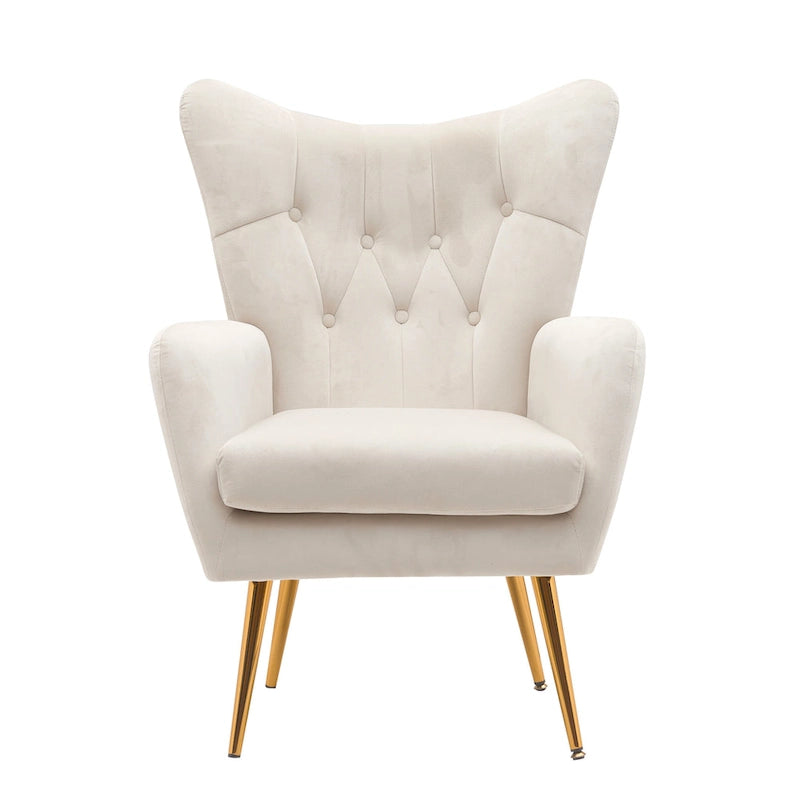 Mid Century Wingback Upholstered Accent Chair