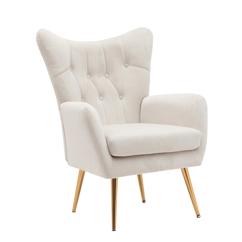 Mid Century Wingback Upholstered Accent Chair