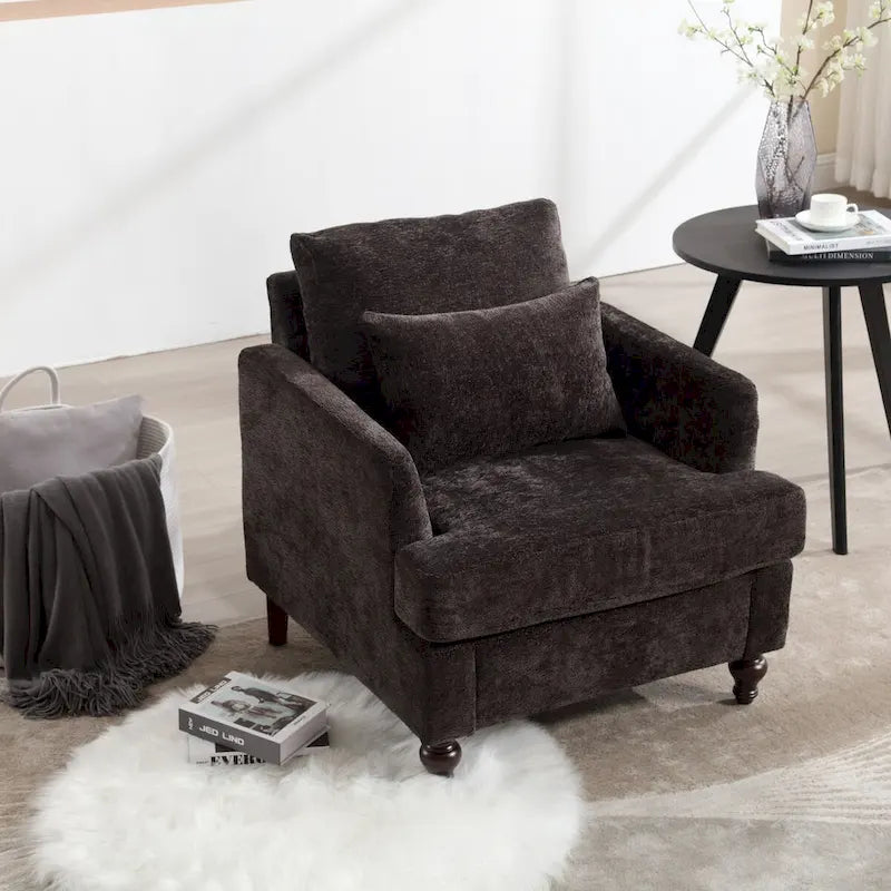 Wood Frame Armchair,Modern Accent Chair Lounge Chair for Living Room