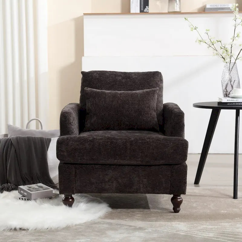 Wood Frame Armchair,Modern Accent Chair Lounge Chair for Living Room