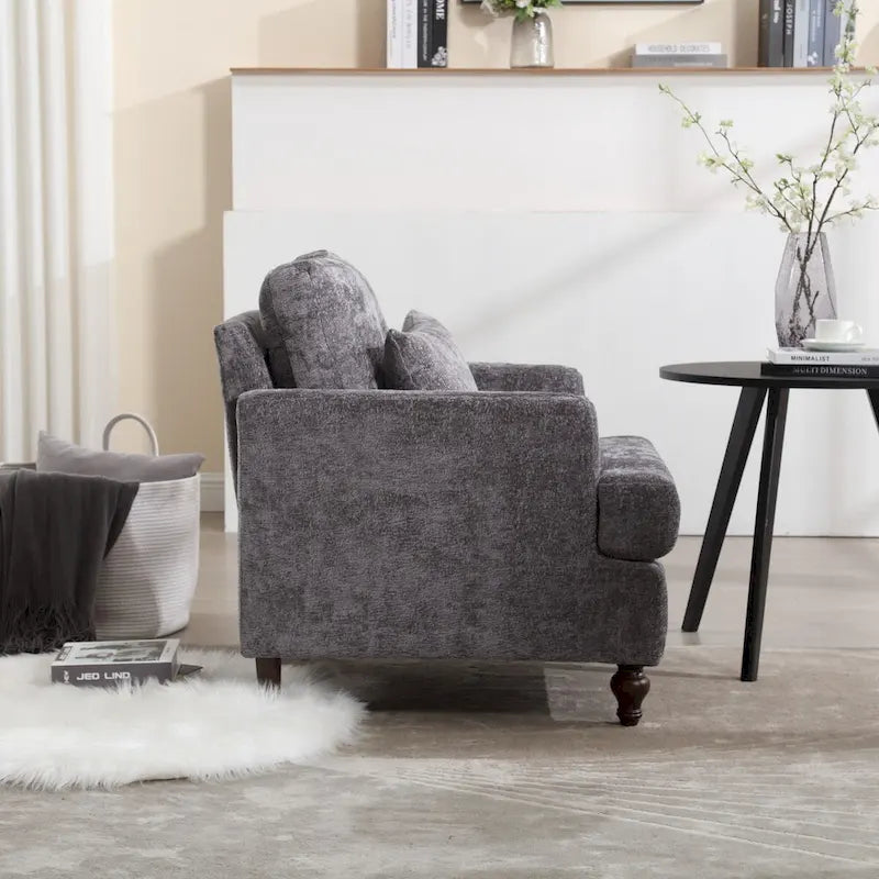 Wood Frame Armchair,Modern Accent Chair Lounge Chair for Living Room