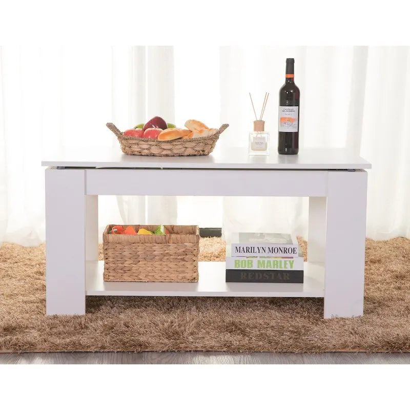 Modern Wood Coffee Table with Lift Tabletop