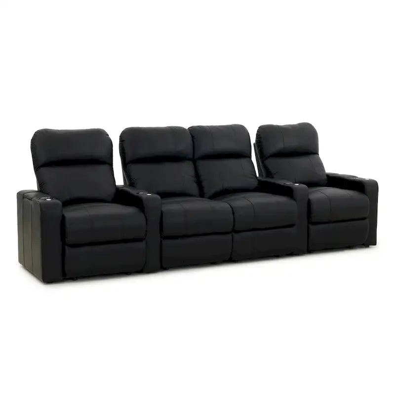 Octane Turbo XL700 Power Leather Home Theater Seating Set (Row of 4)