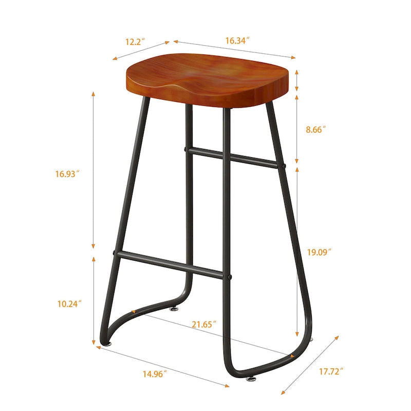 29.52  Stylish and Minimalist Bar Stools Set of 2, Counter Height Bar Stools, for Kitchen Island, Coffee Shop, Bar, Home Balcony