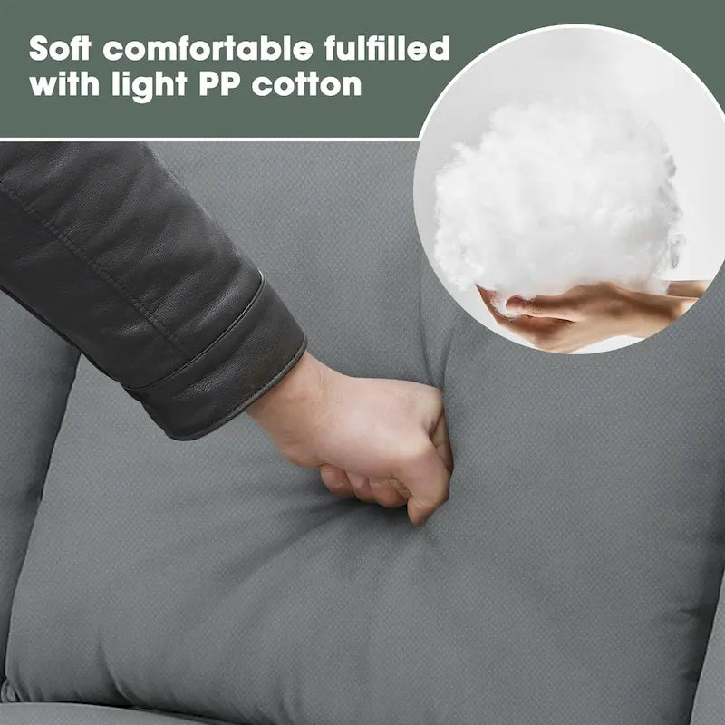 112*87  Sectional Sofa Couche Living Room Sets,7 Seats Sectional Sofa with Ottoman, L Shape Sofa Corner Couch Set with 3 Pillows