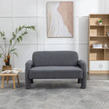 SEYNAR Mid-Century Modern Boucle 51  Solid Wood Curved Sofa