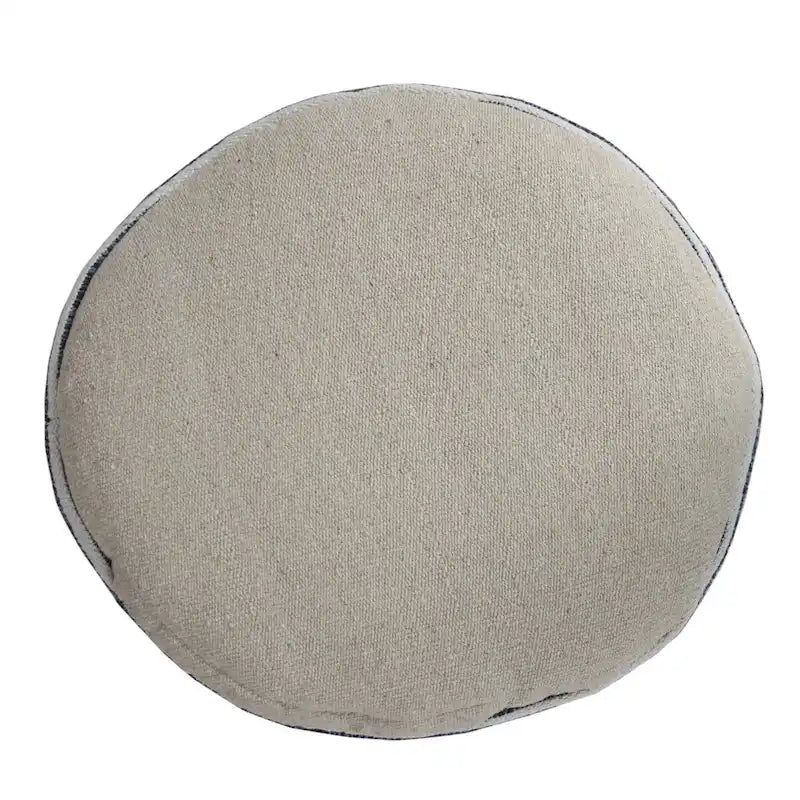 HomeRoots 18  Blue 100% Cotton Ottoman