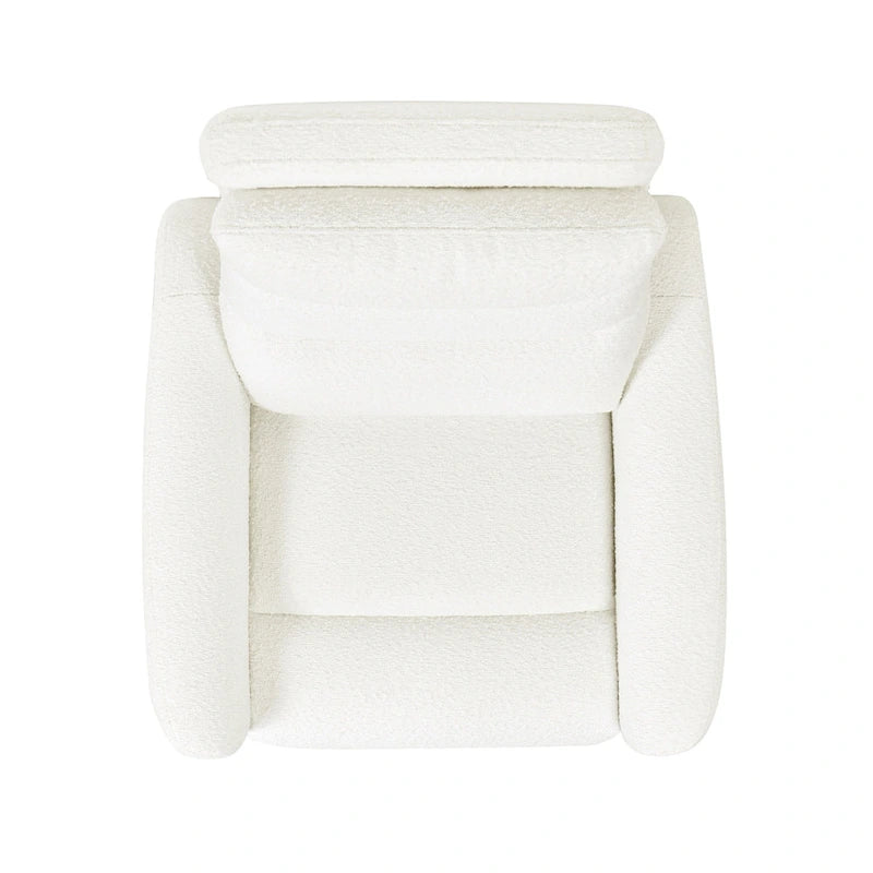 Bloomy 35.5  Boucle Upholstered High-Back Power Recliner Motion Chair