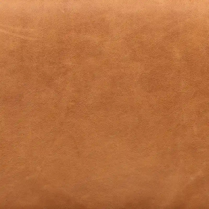 Poly & Bark Jarmo Ottoman with Adjustable Walnut Table - Full Grain Genuine Italian Leather