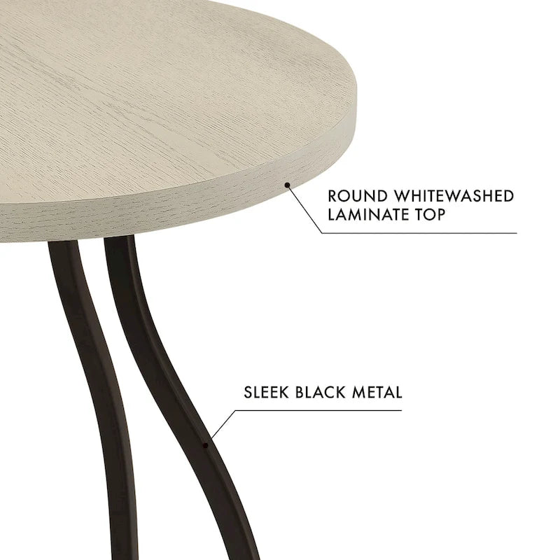 HomePop Lindsay Metal Base Accent Table