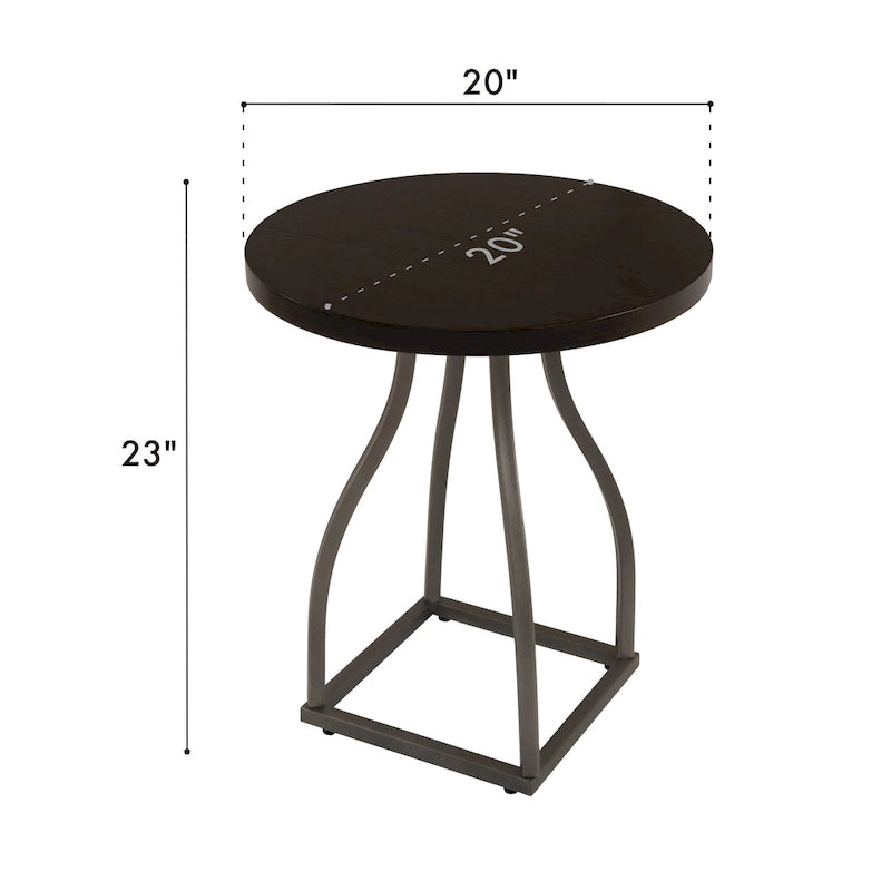 HomePop Lindsay Metal Base Accent Table