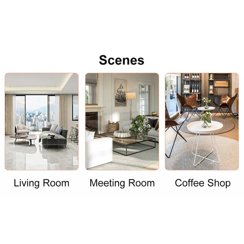 A white MDF material circular patterned coffee table suitable for small spaces and living rooms.