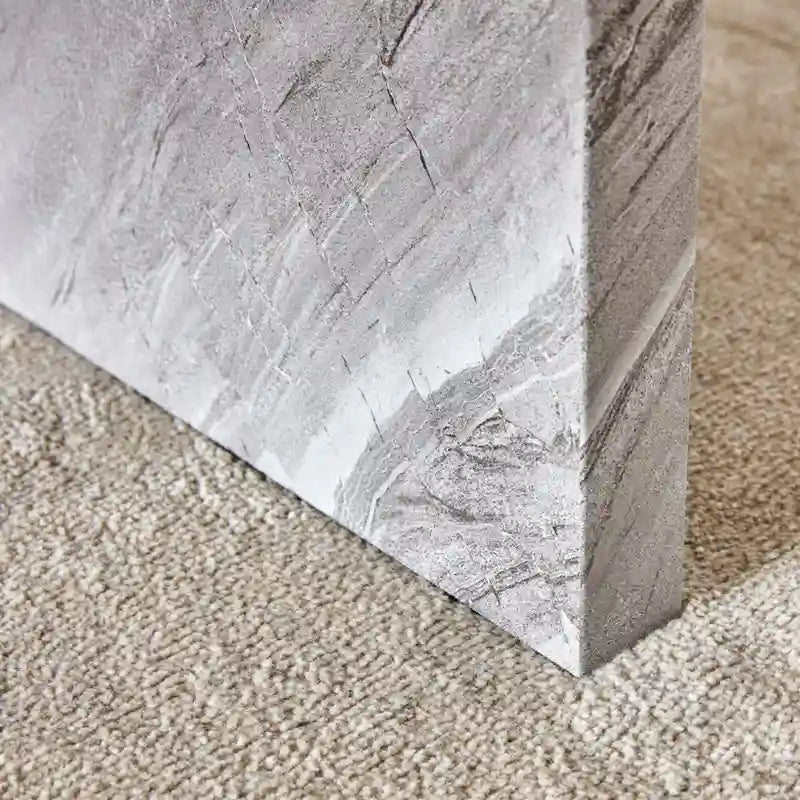 A white MDF material circular patterned coffee table suitable for small spaces and living rooms.