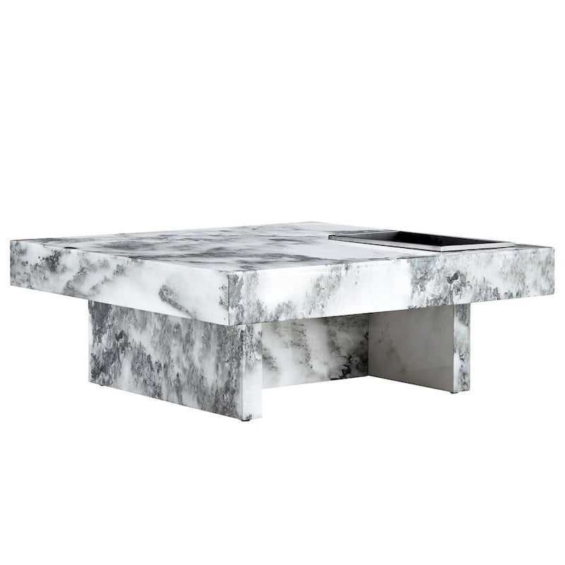 Coffee Table,Imitation Marble Pattern,Made Of Mdf Material,The Fusion Of Elegance And Natural Fashion