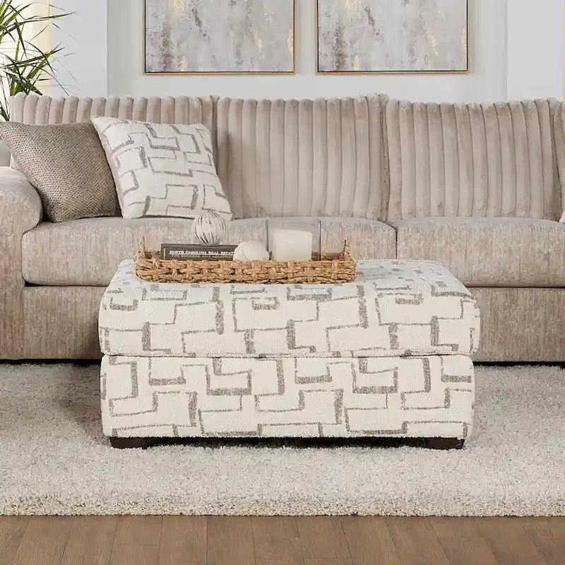 Roundhill Furniture Nason Wide Wale Corduroy Sectional Sofa Chaise with Armchair and Ottoman