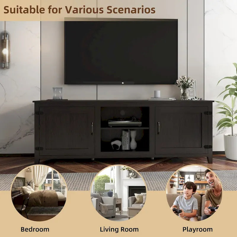 TV Stand Storage Media Console Entertainment Center With Two Doors