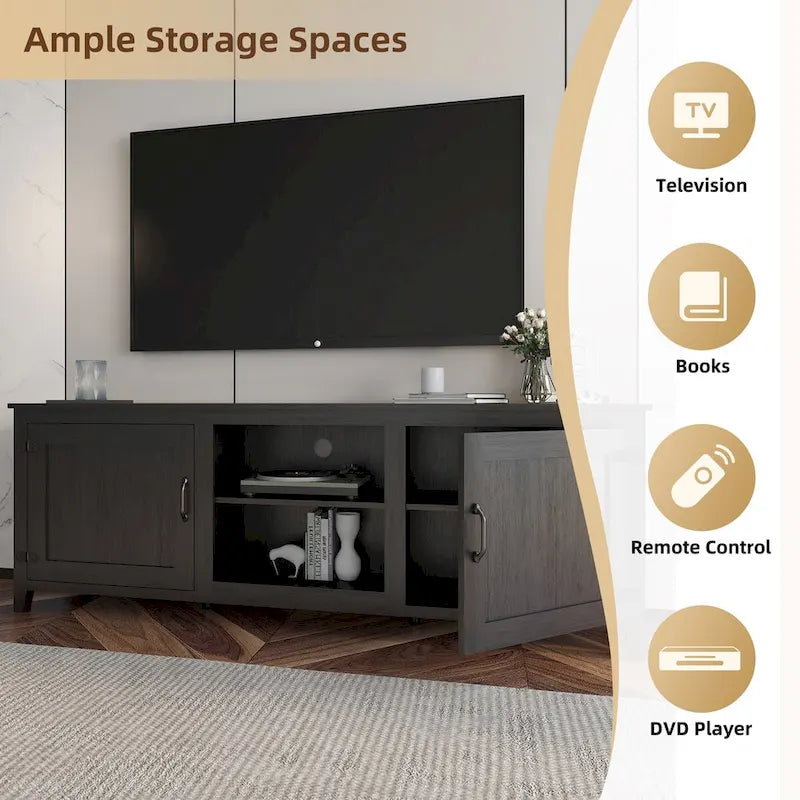 TV Stand Storage Media Console Entertainment Center With Two Doors