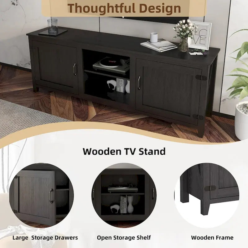 TV Stand Storage Media Console Entertainment Center With Two Doors