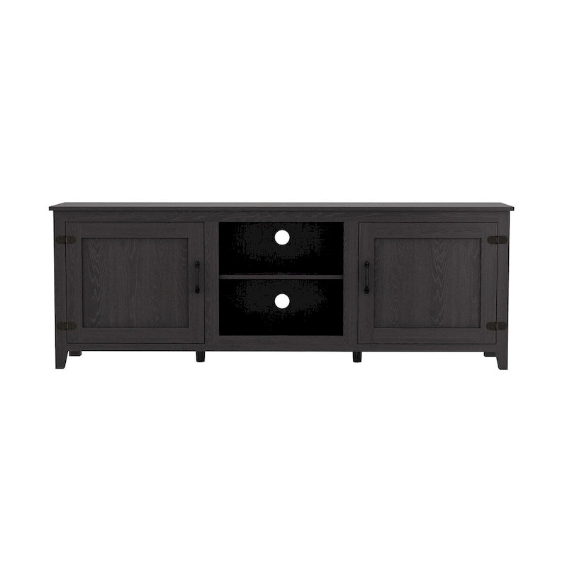 Mieres TV Stand for 75 Inch TV, Entertainment Center with Two Doors and 4 Open Storage Compartments TV Console Media Cabinet