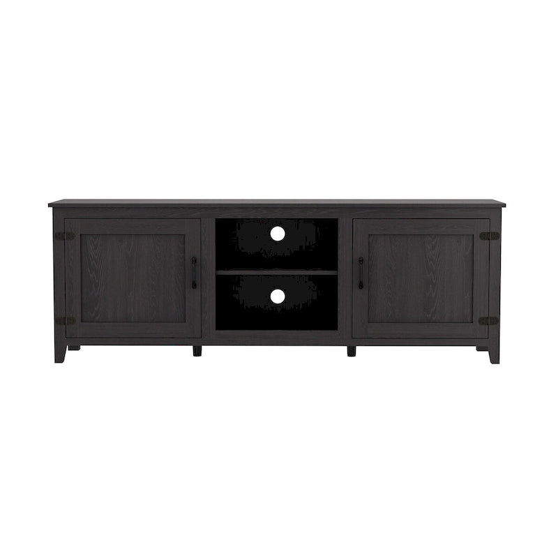 Mieres TV Stand for 75 Inch TV, Entertainment Center with Two Doors and 4 Open Storage Compartments TV Console Media Cabinet