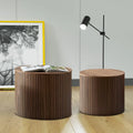 Modern Stylish Two Piece Barrel Nested Coffee Table Set with Removable Table Top