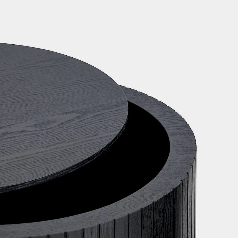 Modern Stylish Two Piece Barrel Nested Coffee Table Set with Removable Table Top