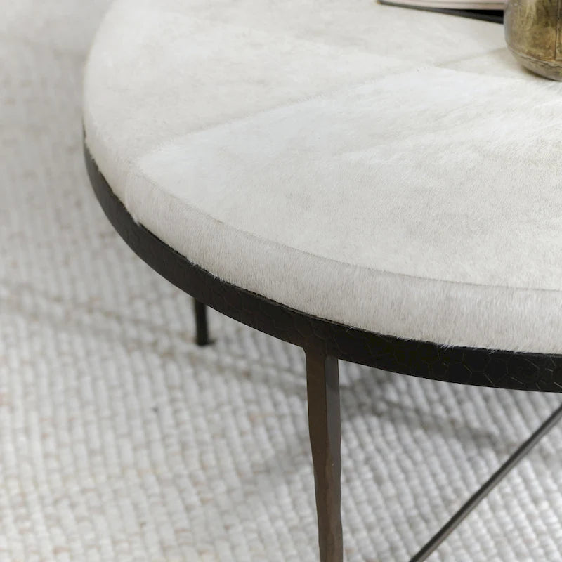 Classic Home Bose Leather Hide Coffee Table