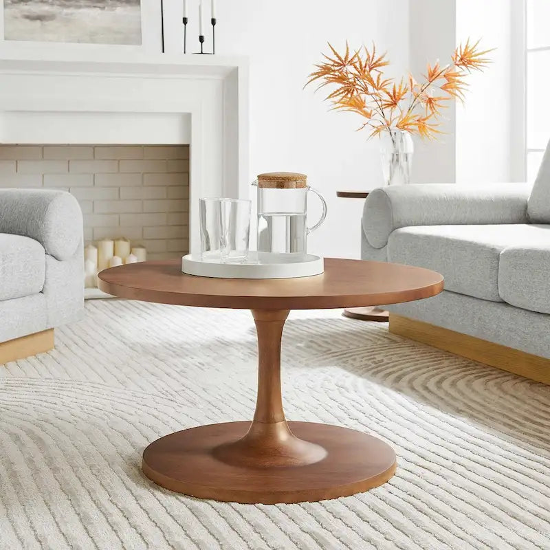 Lina 30  Round Wood Coffee Table