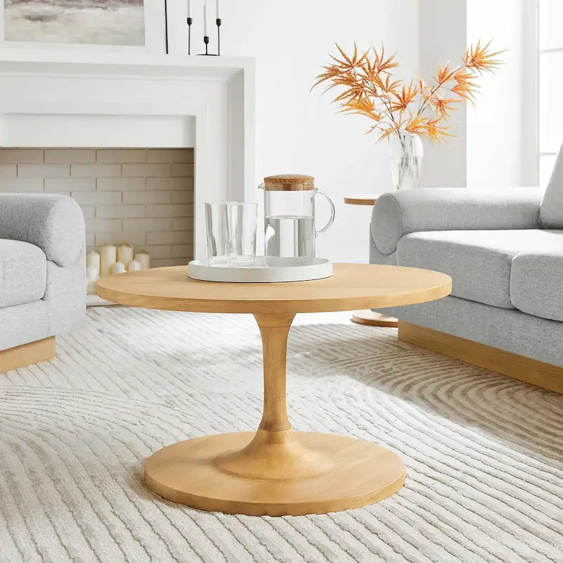 Lina 30  Round Wood Coffee Table
