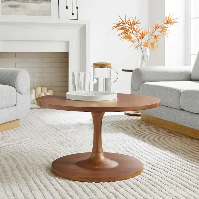 Lina 30  Round Wood Coffee Table