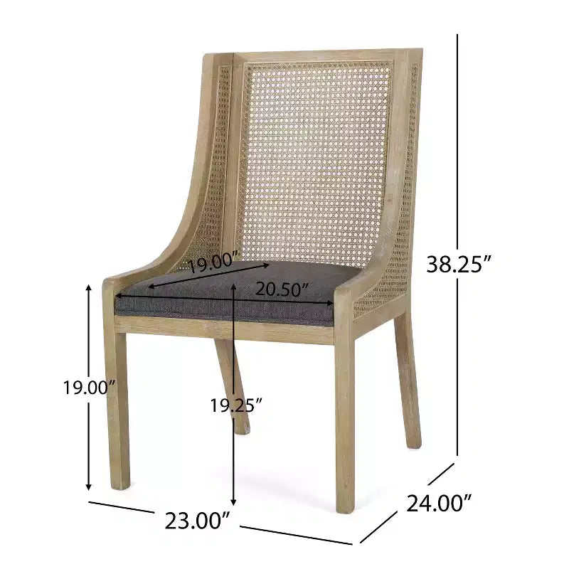 Christopher Knight Home Sorenza 5 Pieces Cane Rattan and Rubberwood Dining Set