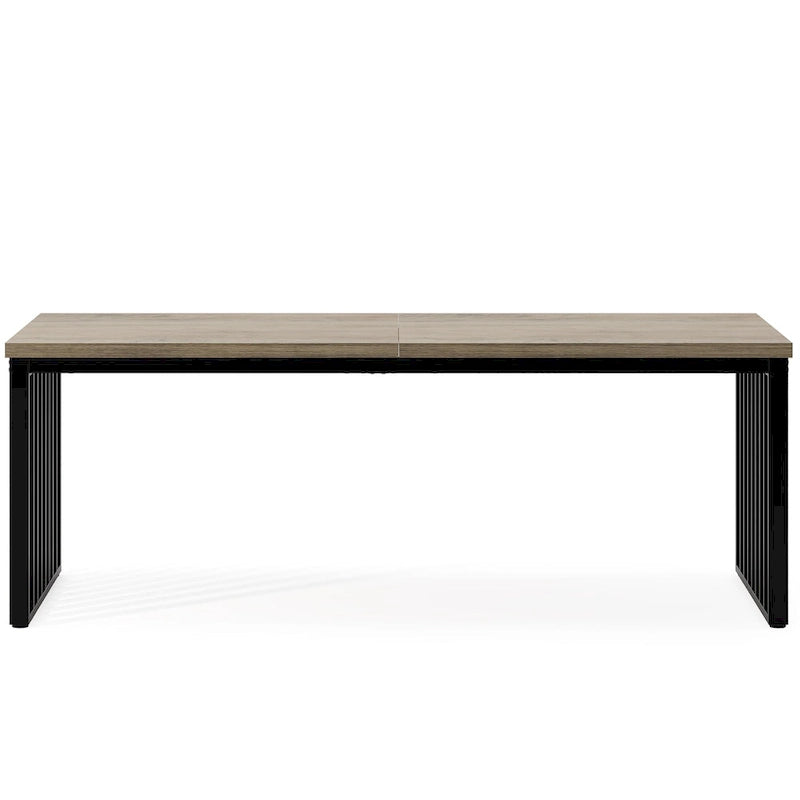 78.74-inch Kitchen Dining Table with Metal Legs