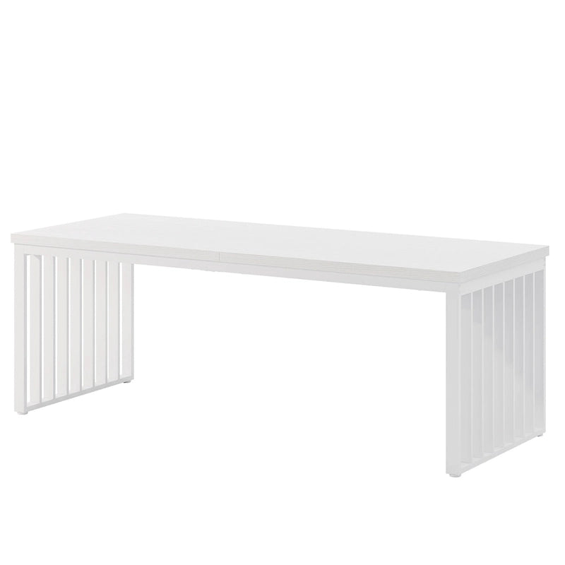 78.74-inch Kitchen Dining Table with Metal Legs