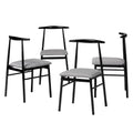 Arnold Modern Industrial Fabric and Metal 4-Piece Dining Chair Set