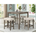 Best Master Furniture 5 Piece Square 36 x 36 Rustic Farmhouse Counter Height Set