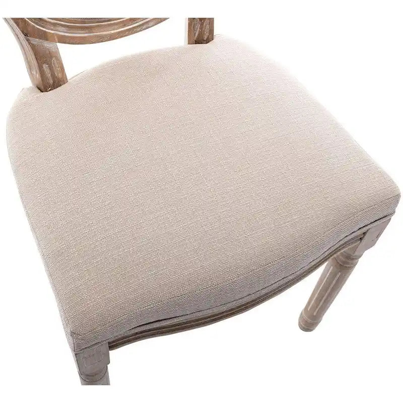 Mieres French Vintage Upholstered Dining Chair, Side Chair(Set of 2) - N/A