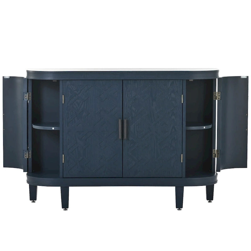 Accent Storage Cabinet Sideboard Wooden Cabinet with Antique Pattern Doors for Hallway, Entryway, Living Room, Bedroom