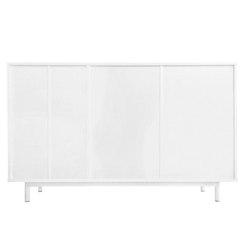 Wave Pattern Storage Cabinet with 2 Doors and 2 Drawers,Adjustable