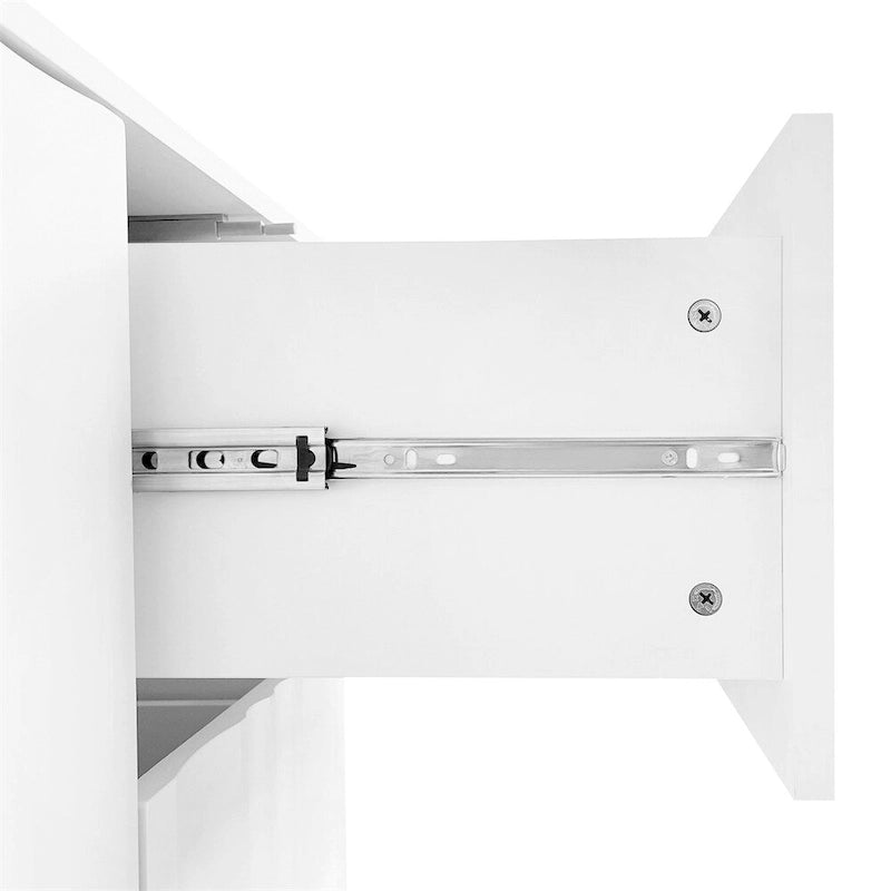 Wave Pattern Storage Cabinet with 2 Doors and 2 Drawers,Adjustable