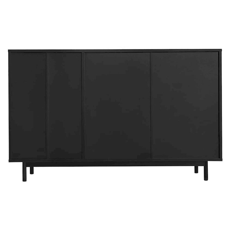 Wave Pattern Storage Cabinet with 2 Doors and 2 Drawers,Adjustable