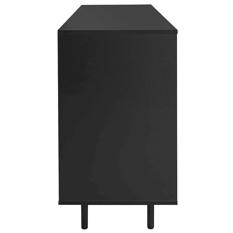 Wave Pattern Storage Cabinet with 2 Doors and 2 Drawers,Adjustable