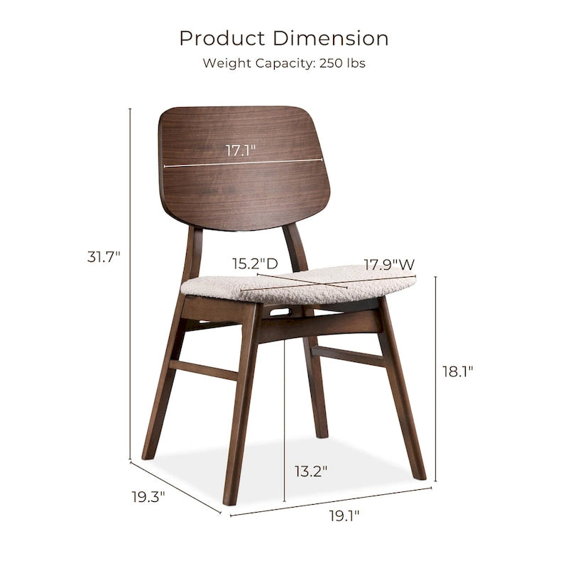 Furniture of America Beau I Mid-century Walnut 7-Piece Oval Dining Set