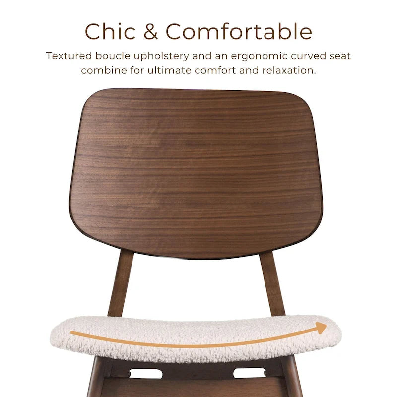 Furniture of America Beau I Mid-century Walnut 7-Piece Oval Dining Set