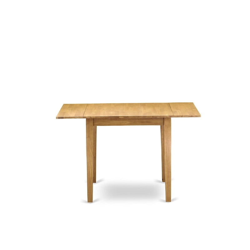 East West Furniture Dining Table Set- a Rectangle Dining Room Table and Faux Leather Chairs, Oak (Pieces Option)