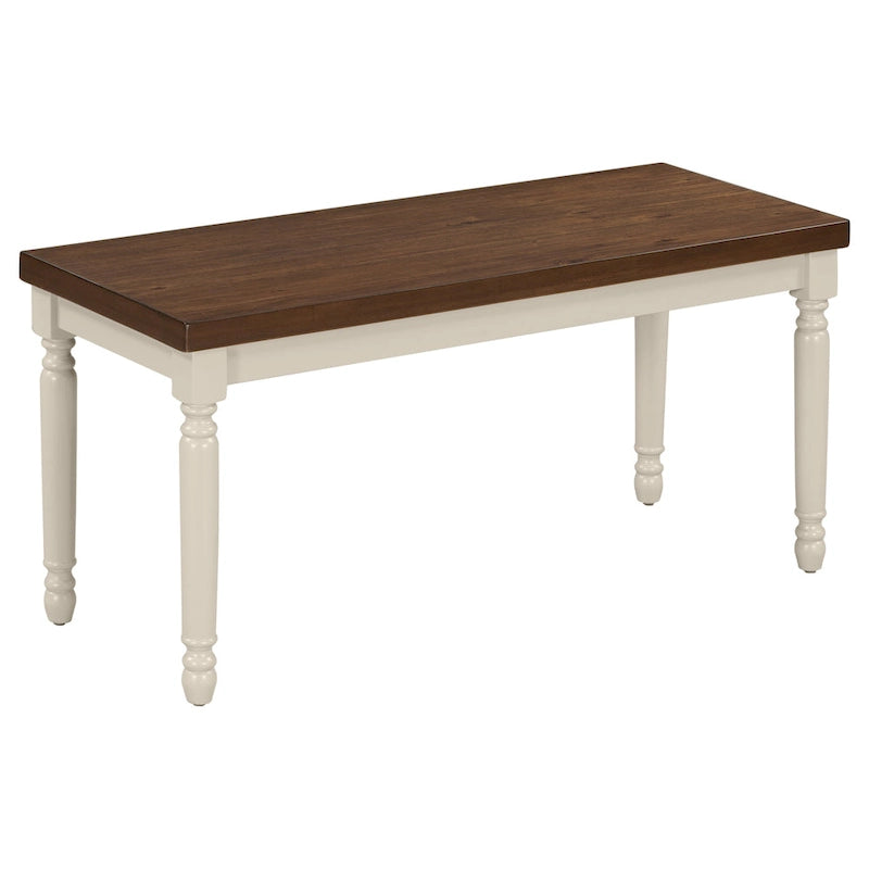 Classic 6-Piece Dining Set Wooden Table and 4 Chairs with Bench for Kitchen Dining Room