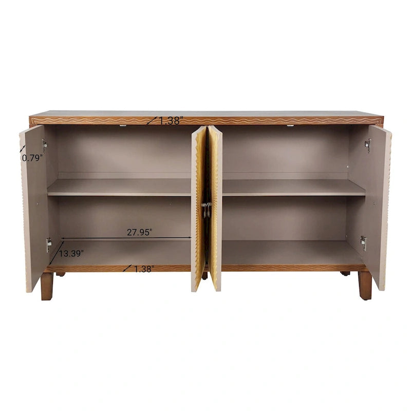 Accent Cabinet4 Door Storage Cabinet Dining Sideboard
